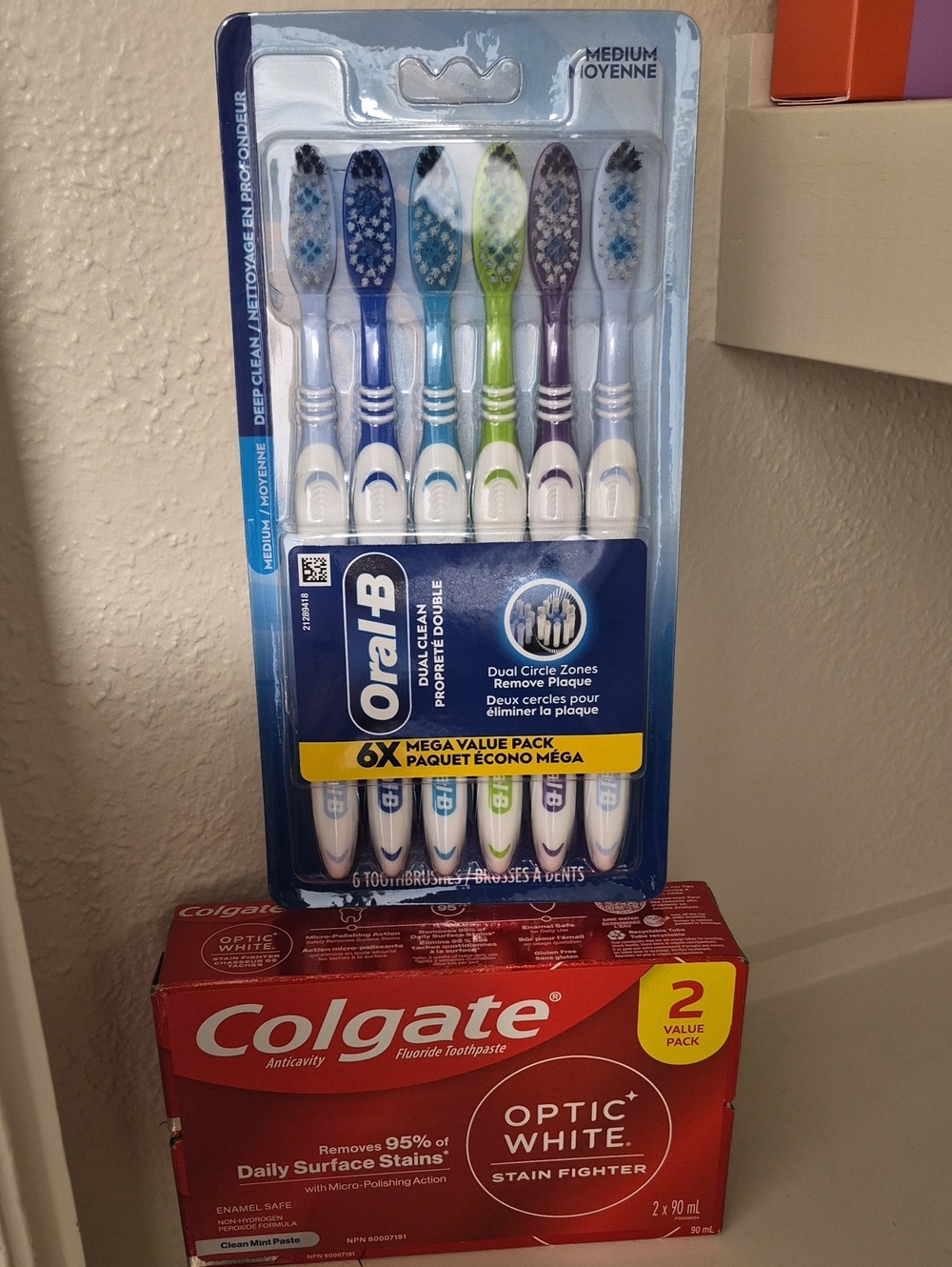 💙 Dental Bundle -  Oral-B 6-Pack  Tothbrushed And Colgate 2-Pack Toothpaste